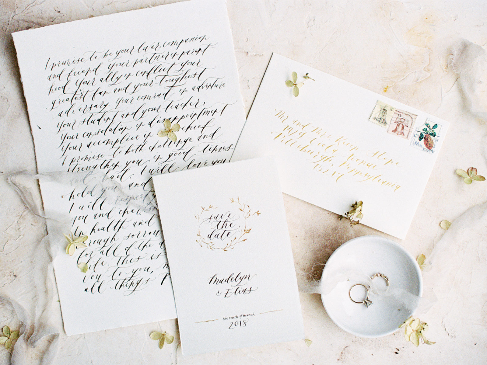 The University Club Pittsburgh - fine art calligraphy stationery and vows